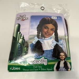 RUBIES The Wizard of Oz Dorothy Child Size costume wig NWT Halloween dress up